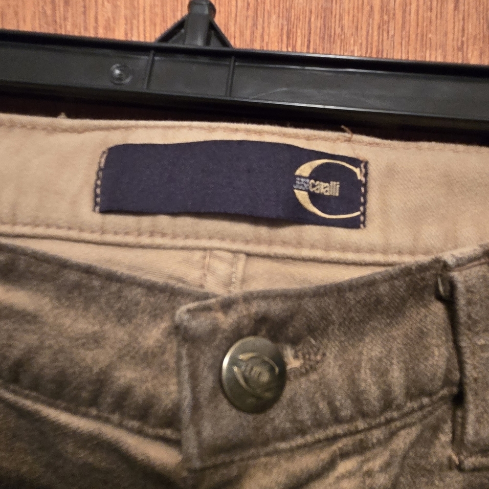 Just Cavalli RARE Brown&Tan Art Fade Vintage Cotton Pants UNISEX EU52 US36"/33" - Picture 12 of 16